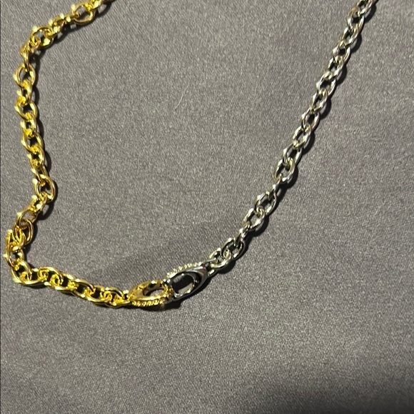 NWT AUTHENTIC Coach Gold and Silver Women's Necklace WITH LOGO - Picture 5 of 6